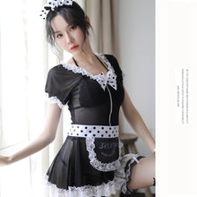 Load image into Gallery viewer, Uniform Seduction Sexy Lingerie Female Coquettish Maid Transparent Uniform Seduction Seduction Nightclub Passion Products Set