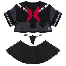 Load image into Gallery viewer, Uniform Sexy Maid Uniform Tie Plaid Mini Skirt Red Exotic Costume Cosplay Sex Emotional  Lingerie Cosplay  School Uniform