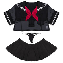 Load image into Gallery viewer, Uniform Sexy Maid Uniform Tie Plaid Mini Skirt Red Exotic Costume Cosplay Sex Emotional  Lingerie Cosplay  School Uniform