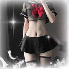 Load image into Gallery viewer, Uniform Sexy Maid Uniform Tie Plaid Mini Skirt Red Exotic Costume Cosplay Sex Emotional  Lingerie Cosplay  School Uniform