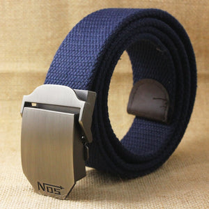Unisex tactical belt Top quality 4 mm thick 3.8 cm wide casual canvas belt Outdoor Alloy Automatic buckle Men Belt 110-140cm