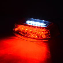 Load image into Gallery viewer, Universal 1pc 12V 21 LED Motorcycle White License Plate Light Red Tail Rear Lights Brake Stop Lamp 3 Wire