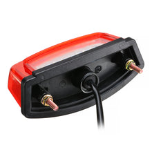 Load image into Gallery viewer, Universal 1pc 12V 21 LED Motorcycle White License Plate Light Red Tail Rear Lights Brake Stop Lamp 3 Wire