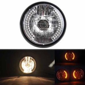 Universal 7Inch Motorcycle Headlight 12V LED Turn Signal Light Yellow light For Motorcycle modification