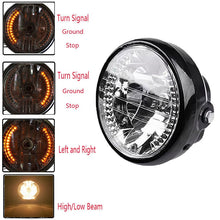 Load image into Gallery viewer, Universal 7Inch Motorcycle Headlight 12V LED Turn Signal Light Yellow light For Motorcycle modification