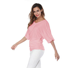 Load image into Gallery viewer, V Neck Women&#39;s Tunic Large Size Fashion Shirts Short Sleeve Basic Top Tee XXXL XXXXL XXXXXL Clothes