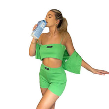 Load image into Gallery viewer, Vest Cardigan Shorts Suit Three Piece Women Summer Fashion Shorts Sets Casual Sexy 3 Pce Sets Stretch Slim Sets Womens Outfits