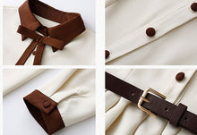 Load image into Gallery viewer, Vestidos de mujer Casual Dress Women Autumn Design Niche Contrast Color Stitching Lapel Simple Fashion French Retro Maxi Dress