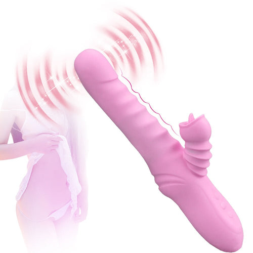 Vibrator Automatic Clitoral Tongue Licking G-spot Dildo Massager With Multiple Vibration Modes Sex Toys For Adult Women Couples