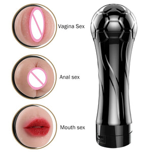 Vibrator Sex Toys for Men Pocket Pussy Artificial Vagina Masturbation Mouth Vaginal Anal Sex Machine Male Masturbator Sex Shop