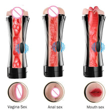 Load image into Gallery viewer, Vibrator Sex Toys for Men Pocket Pussy Artificial Vagina Masturbation Mouth Vaginal Anal Sex Machine Male Masturbator Sex Shop