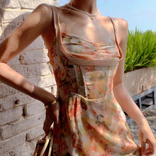 Load image into Gallery viewer, Vintage Casual Sundress Female Beach Long Backless Women Temperament Dresses Summer 2021 Boho Sexy Oil Painting Floral Vestidos