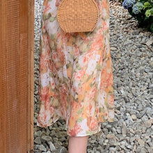Load image into Gallery viewer, Vintage Casual Sundress Female Beach Long Backless Women Temperament Dresses Summer 2021 Boho Sexy Oil Painting Floral Vestidos