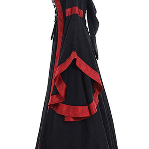Vintage Gothic Cosplay Renaissance Dress Length Celtic Floor Women&#39;s Medieval Women&#39;s Dress