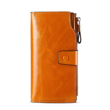 Load image into Gallery viewer, Vintage Luxury Women Wallets Genuine Leather Long Zipper Clutch Purse Large Capacity Card Holder Wallet