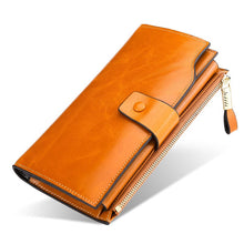 Load image into Gallery viewer, Vintage Luxury Women Wallets Genuine Leather Long Zipper Clutch Purse Large Capacity Card Holder Wallet