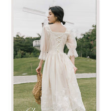 Load image into Gallery viewer, Vintage Retro Dress Women French Style Elegant Designer Fairy Dress Casual Slim Chiffon Party Dress 2020 Autumn Women&#39;s Clothing