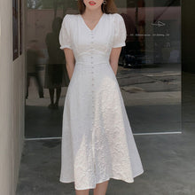 Load image into Gallery viewer, Vintage Solid Button Midi Dress Sexy Party Club Bodycon High Slit Dresses Women Summer Casual Vestido De Mujer 2021 Sundress New