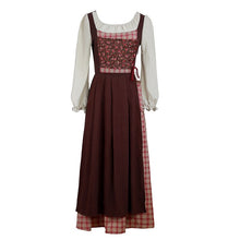 Load image into Gallery viewer, Vintage Style Prairie Chic Mori Girl Dress Cotton Linen Patchwork Plaid Retro Forest Women Maxi Dresses Vestidos Faldas Autumn