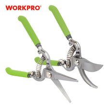 Load image into Gallery viewer, WORKPRO 2PC Pruning Shears Set 8&quot;Pruner and 8&quot;Garden Scissors for Garden Grass Shears