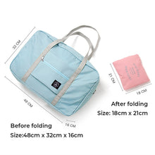 Load image into Gallery viewer, Waterproof Folding Travel Bag Nylon Large Capacity Travel Hand Bags For Men And Women New Fashion Duffle Bag Luggage Storage Bag