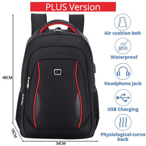 Waterproof Solid Large Backpack Men Laptop Bags Black Backpack Man Travel Backpack Teenager Bookbag Oxford Backpack