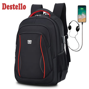 Waterproof Solid Large Backpack Men Laptop Bags Black Backpack Man Travel Backpack Teenager Bookbag Oxford Backpack