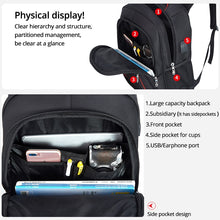 Load image into Gallery viewer, Waterproof Solid Large Backpack Men Laptop Bags Black Backpack Man Travel Backpack Teenager Bookbag Oxford Backpack