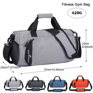 Waterproof Sports Gym Bags, Multifunction Dry Wet Separation Bags, Fitness Training Yoga Shoulder Bag With Shoes Bags 3 Colors