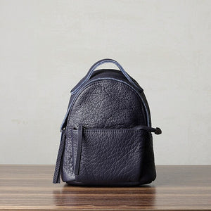 Weekends daily genuine leather ladies small backpack outdoor leisure fashion luxury soft real cowhide women cute mini bookbag