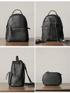 Weekends daily genuine leather ladies small backpack outdoor leisure fashion luxury soft real cowhide women cute mini bookbag
