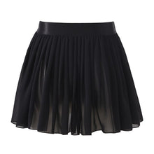 Load image into Gallery viewer, White Black Chiffon Summer Shorts Skirt Women Fashion See-through High Waist Tutu Pleated Mini Skirt Dancewear Beachwear Female