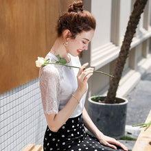 Load image into Gallery viewer, White Elegant Lace T Shirts Female Summer Tops  Feminina For Women Tops Friends Tees Tshirt Korean Clothes Vintage Aesthetic