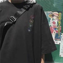 Load image into Gallery viewer, White Loose Tshirt Streetwear Summer Oversized Letter PrintT Shirt Women Harajuku Half Sleeves Tops Tee Hip Hop Tshirt Funny
