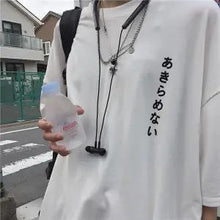 Load image into Gallery viewer, White Loose Tshirt Streetwear Summer Oversized Letter PrintT Shirt Women Harajuku Half Sleeves Tops Tee Hip Hop Tshirt Funny