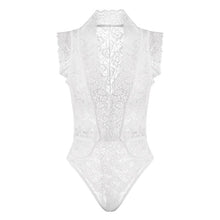Load image into Gallery viewer, White Summer Tight Lace Hollow Bodysuit Female Sexy Jumpsuit Sheer Floral Women Bodycon Night Party Club Outfit Rompers