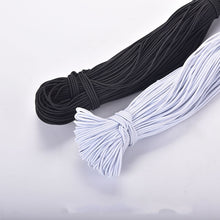 Load image into Gallery viewer, Wholesale 1MM/2MM/3MM White/black thin round Elastic Bands Elastic rope wedding Garment elastic tape for DIY sewing accessories