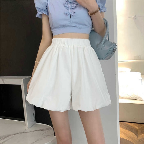 Wide Leg Bud Casual Elastic Waist Pants Slimming Loose Pumpkin Bloomers Sexy Shorts Women's Summer Korean Fashion Short Mujer