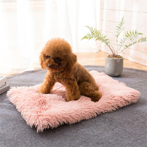 Winter Dog Bed Mat Soft Fleece Pet Cushion House Warm Puppy Cat Sleeping Bed Blanket For Small Large Dogs Cats mat