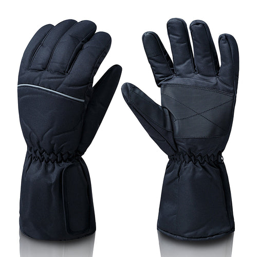 Winter Heated Gloves Reflective Rechargeable TouchscreenSkiing Heating Gloves Thermal Mittens for Outdoor Sports Motorcycle Ski