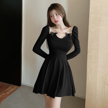 Load image into Gallery viewer, Winter Kawaii Knitted Dress Women Solid Y2K Sexy Bodycon Party Mini Dress Female  Korean Fashion Chic Cute Sweater Dress 2021