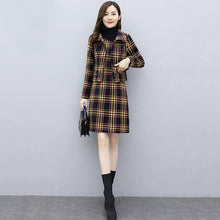 Load image into Gallery viewer, Winter Mother Fashion Temperament Woolen Two-Piece Sets Short Coat + Vest Dress Party Warm Women Suits Plus Size M-4XL