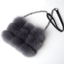 Load image into Gallery viewer, Winter Woman Bag Genuine Fox Fur Leather Handbags Women&#39;s Leather Shoulder Crossbody Bags High Quality Women Totes Messenger Bag