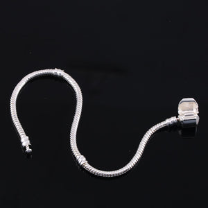 With Certificate 100% Original 925 Sterling Silver Original Charm Bracelet with S925 Logo Women DIY Beads Charms Bracelet Bangle