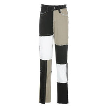 Load image into Gallery viewer, Woman High Waist Pink Vintage Streetwear Hip Hop Straight Jeans Women&#39;s Denim Pants Aesthetic Wide Leg Trousers