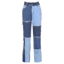 Load image into Gallery viewer, Woman High Waist Pink Vintage Streetwear Hip Hop Straight Jeans Women&#39;s Denim Pants Aesthetic Wide Leg Trousers