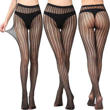 Load image into Gallery viewer, Woman Sexy Lingerie Pantyhose Stockings Long Tube Suspender Mesh Open Crotch Fishnet Panty Bottoming Silk Stockings Sexy Tights