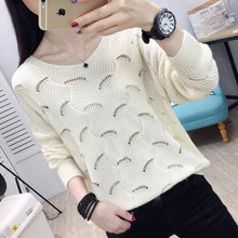 Load image into Gallery viewer, Woman Sweaters Pullover  Women&#39;s Pullover Loose Top V-neck Sweater, Hollow-out Sweater for Spring 2021 Femme Chandails