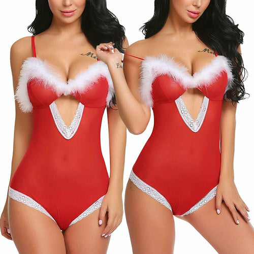 Woman Underwear Sexy Lingerie Set Sexy Christmas Festival Bowknot Wireless Lace Cosplay Exotic Adult Underwear