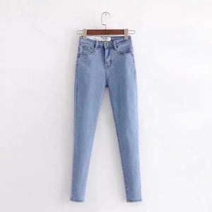 Woman jeans European and American skinny stretch jeans Slim high street fashion pencil pants jeggings jeans for women high waist